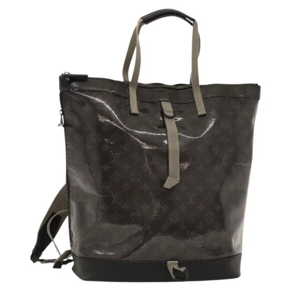 LOUIS VUITTON Monogram Eclipse Glaze Zipped Tote Backpack - Picture 1 of 16